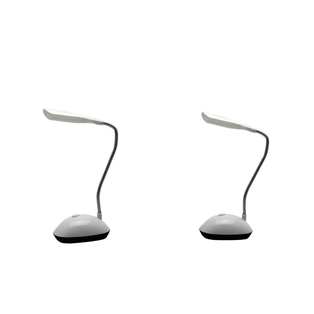 Baoblaze Set of 2 Adjustable Gooseneck Table Lamps - Eye Protection LED Desk Light for Bedroom, Dorm, Office & Study - Perfect for Reading, Working & Night Use