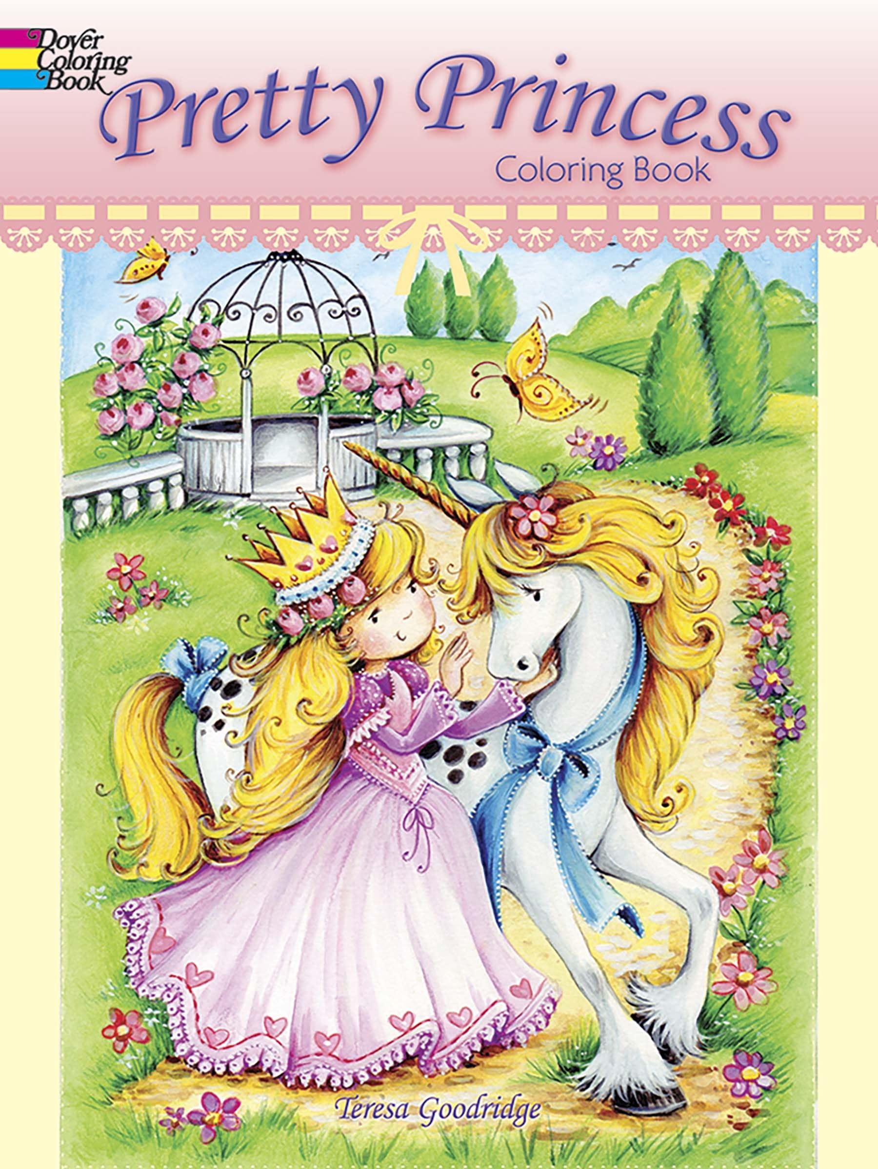Pretty Princess Coloring Book for Kids & Adults - Dover Fantasy Coloring Books - Relaxing & Creative Activity for Stress Relief, Art Therapy & Fun Family Time