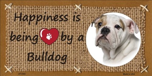 Custom Bulldog Dog Aluminum License Plate - Personalized Car Tag for Pet Lovers | Perfect for Trucks, SUVs & Classic Cars