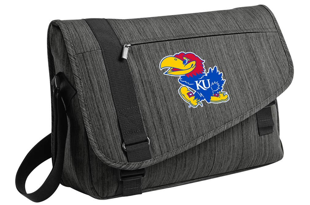Official University of Kansas KU Jayhawks Laptop Messenger Bag - Durable College Student Book Bag for School, Work & Travel - Perfect KU Jayhawks Gift for Fans & Alumni
