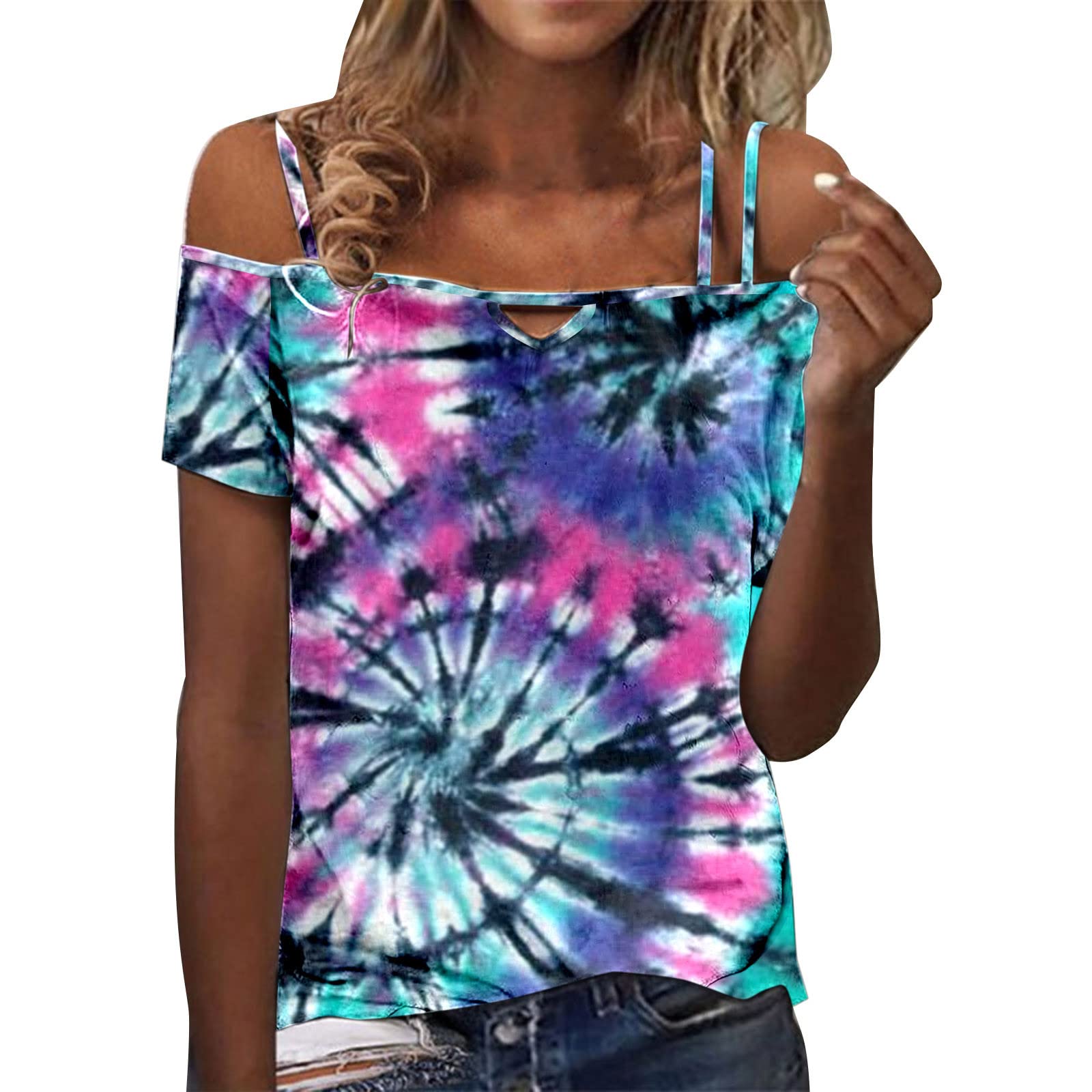 Tintwwg Women's Crewneck Sweatshirts & Short Sleeve Graphic Tees - 2022 Fashion Round Neck Casual Loose Blouses - Perfect for Streetwear, Lounge Wear and Everyday Outfits