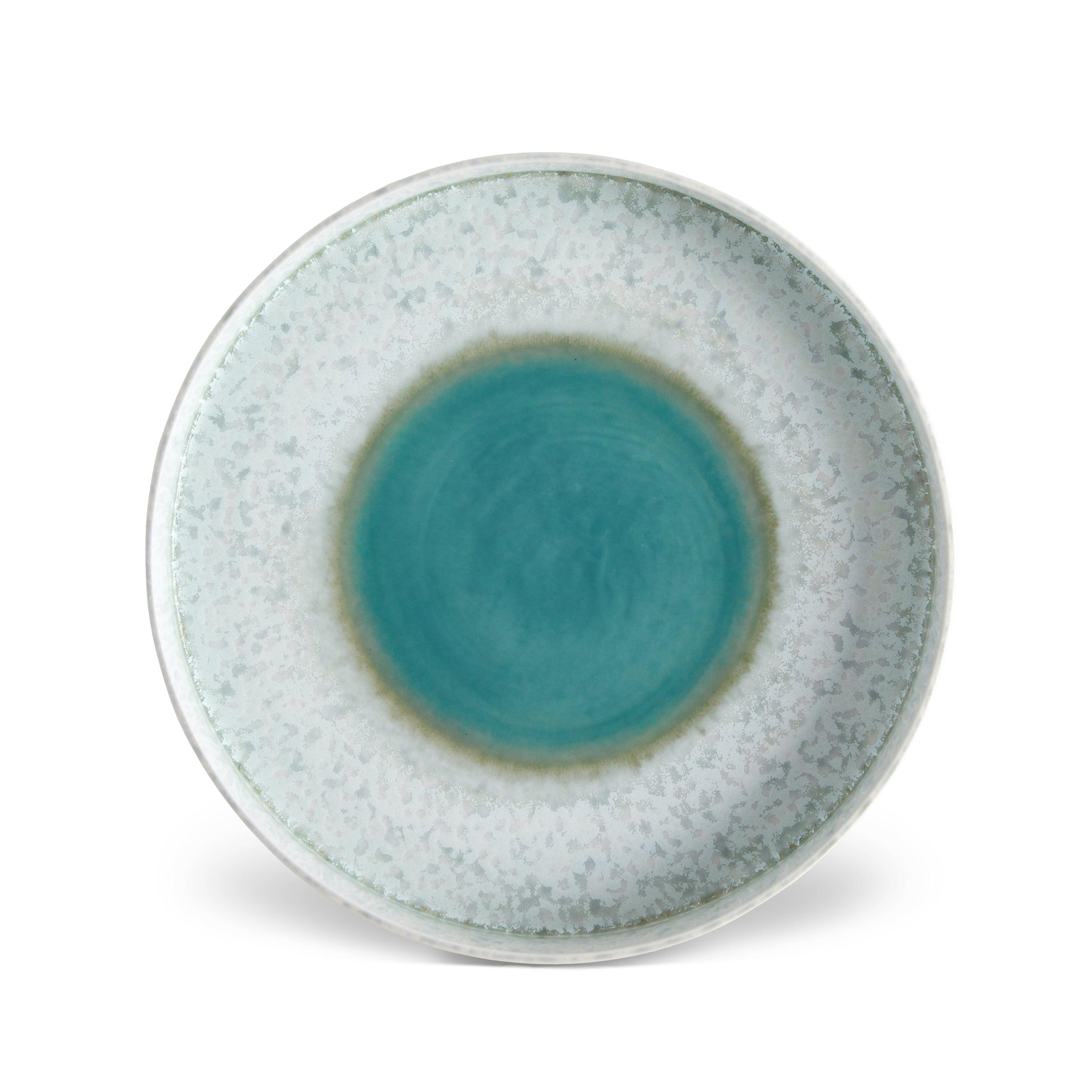 Terra Round Platter Medium Seafoam - Elegant Ceramic Serving Dish for Appetizers, Cheese, Desserts | Perfect for Dinner Parties, Entertaining & Home Decor