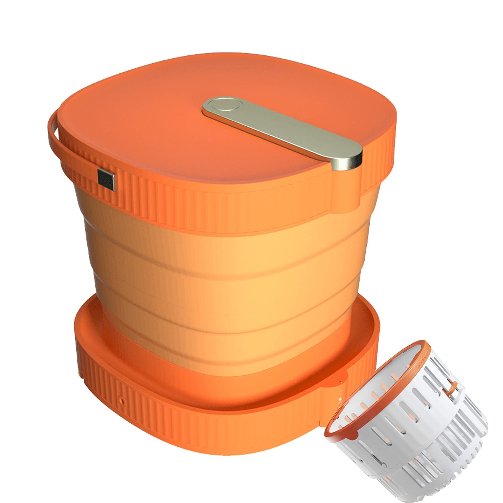 SRHIMEOS Portable Washing Machine - Foldable Mini Washer with Drain Basket for Camping, RV, Travel | Compact Laundry Solution for Underwear, Baby Clothes & Personal Use | Perfect for Small Spaces, Apartments & Outdoor Adventures