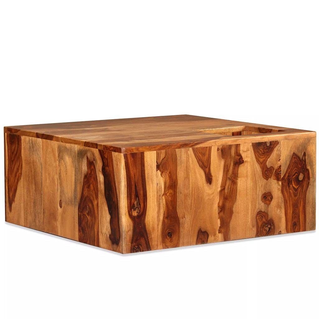 Solid Sheesham Wood Square Coffee Table 27.6