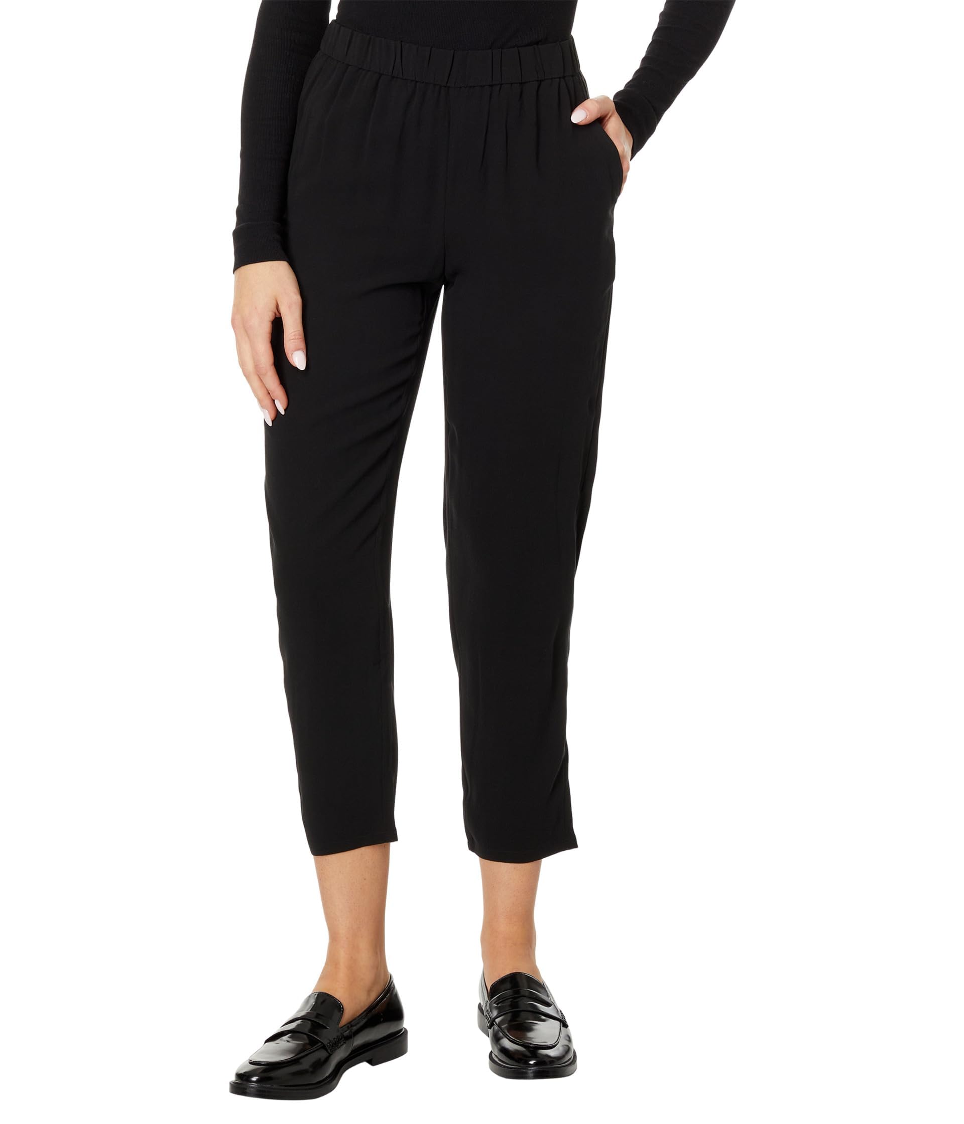 Women's Petite High Waisted Tapered Ankle Pants - Slim Fit Office Work Pants, Comfortable Business Casual Trousers for Professional Women | Perfect for Office, Meetings & Business Travel