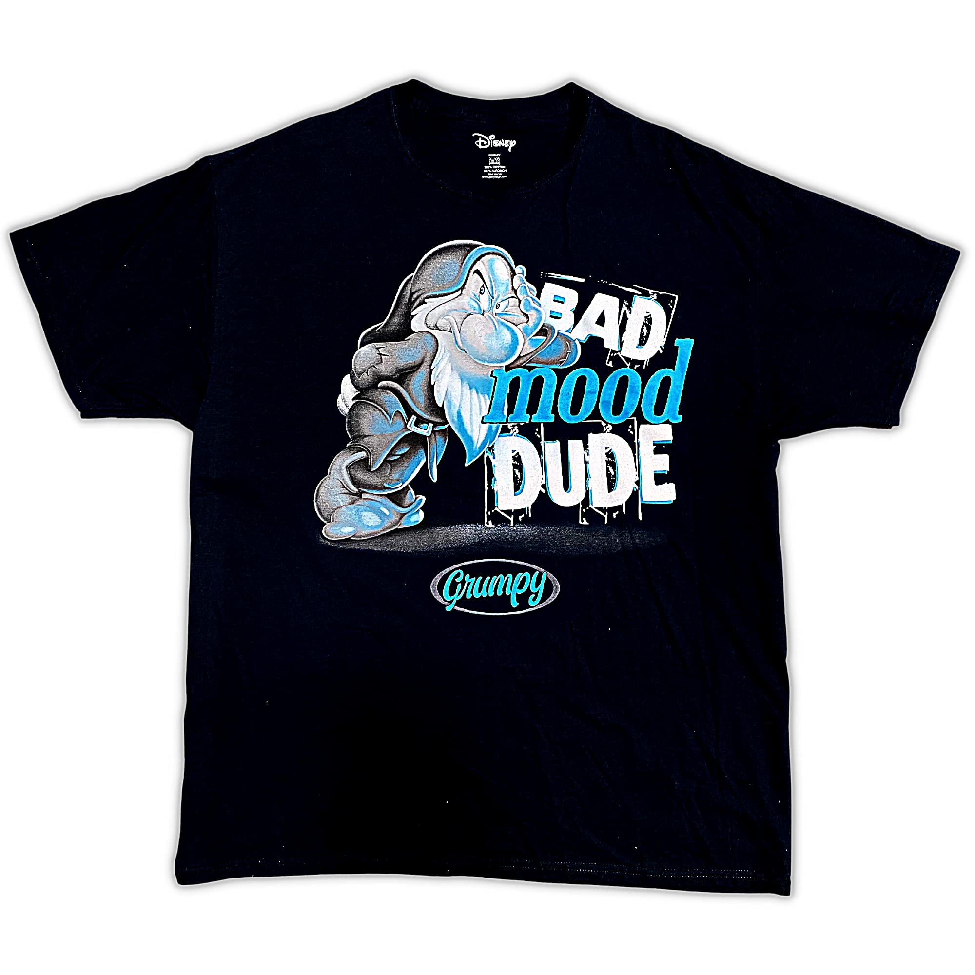 Disney Grumpy Snow White Dwarf Graphic T-Shirt for Men & Women - Funny Seven Dwarfs Cartoon Tee - Bad Mood Dude Shirt for Adults - Perfect for Disney Fans, Theme Parks & Casual Wear