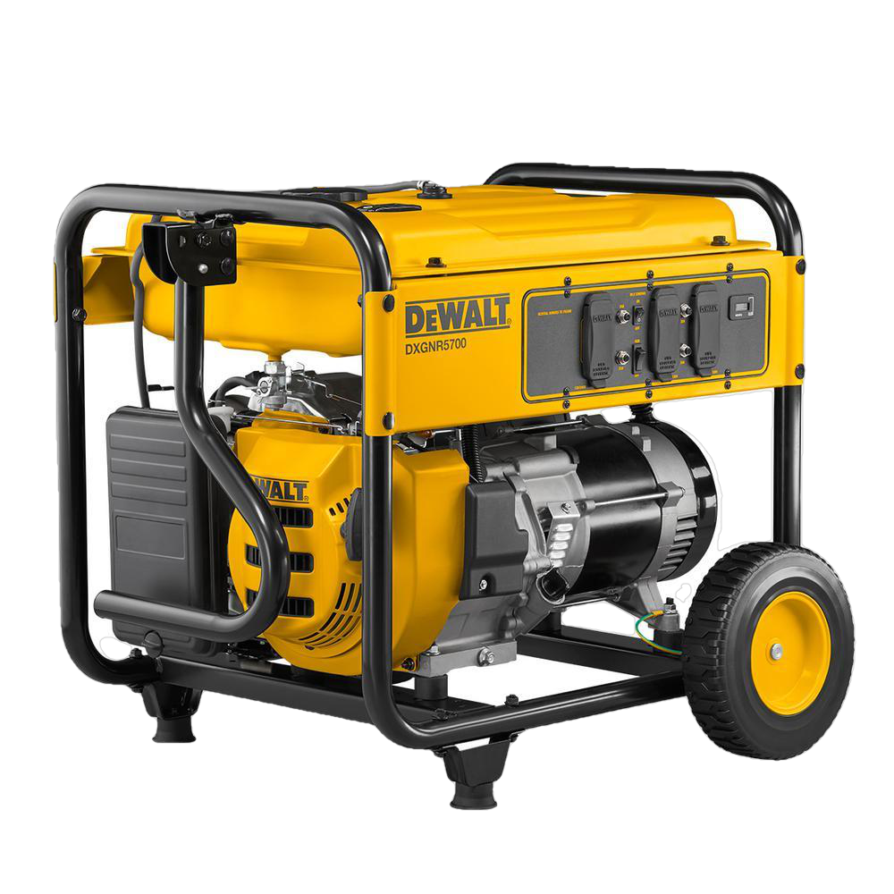 DEWALT DXGNR5700 5700W/7125W Portable Gas Generator with Auto Idle - Reliable Power for Job Sites, Camping & Emergency Backup