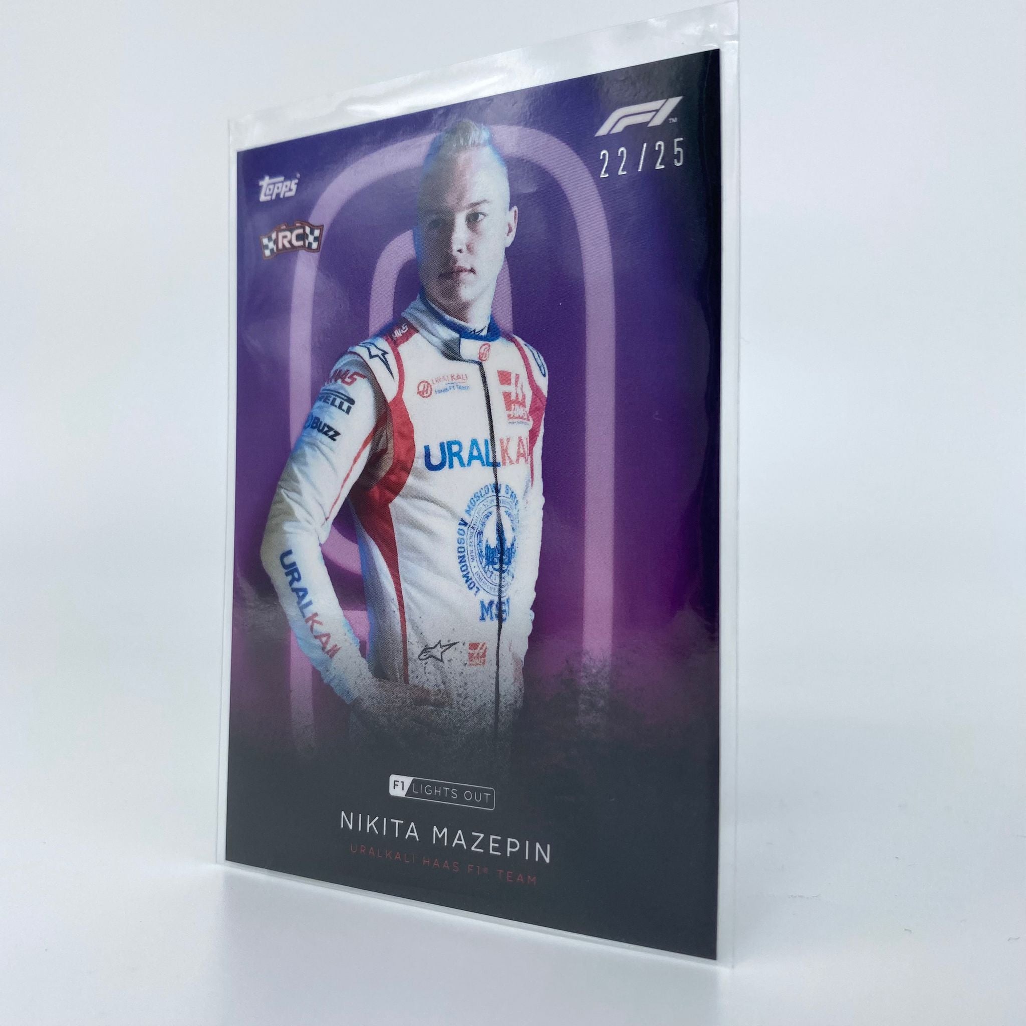 Nikita Mazepin 2022-2023 F1 Driver Purple Parallel Collectible Card - Perfect for Racing Fans, Memorabilia Collectors, and Sports Card Enthusiasts
