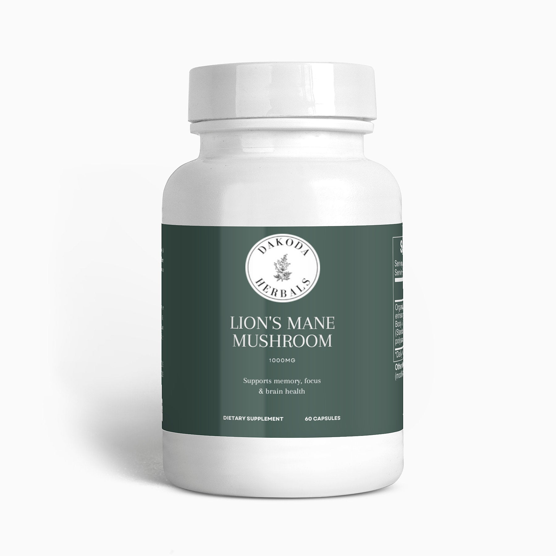 Organic Lion's Mane Mushroom Supplement - 100% Pure Nootropic Brain Booster for Memory & Focus - Vegan Capsules for Cognitive Support - Perfect for Students, Professionals & Mental Clarity