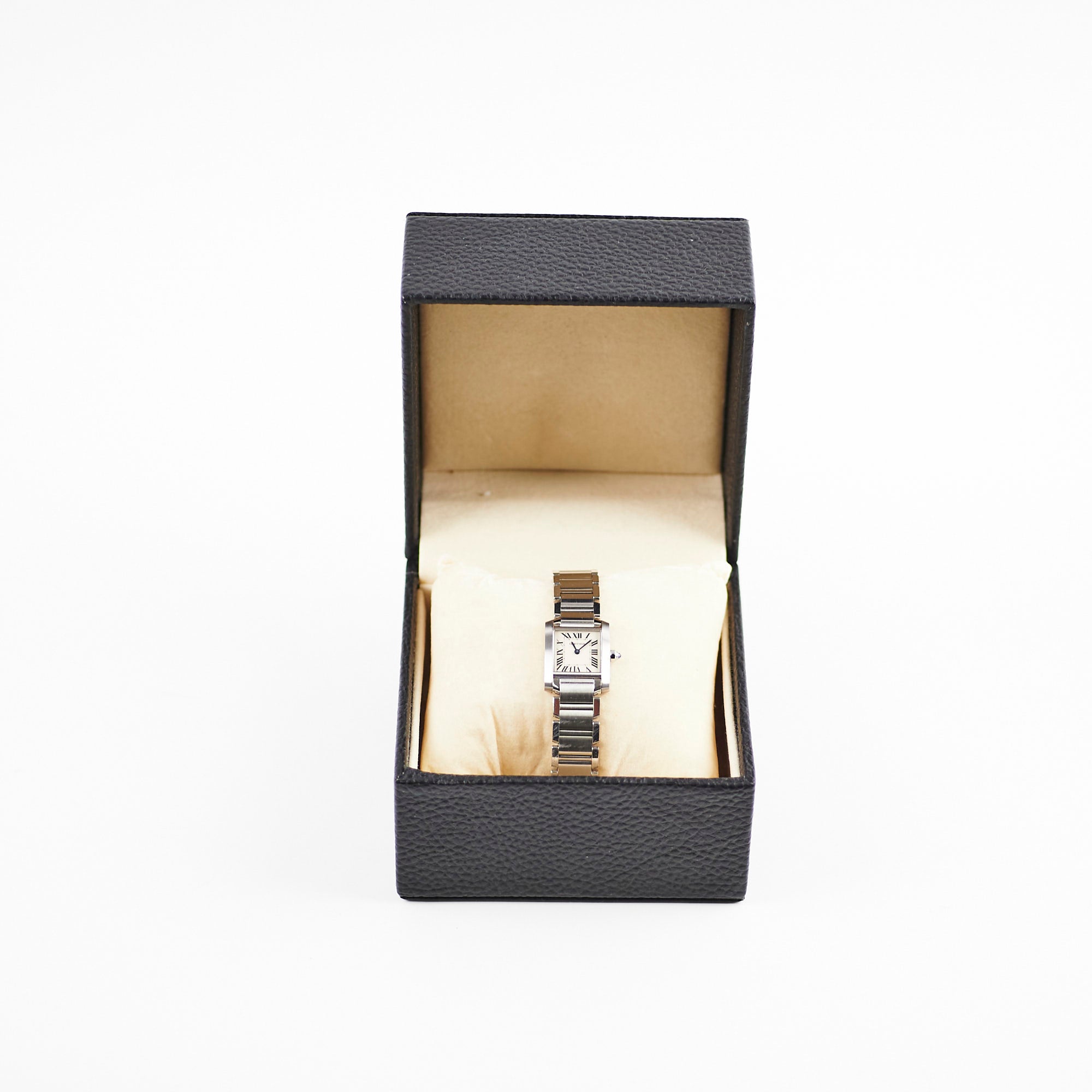 Cartier Tank Francaise Small Quartz Watch for Women - Luxury Gold-Tone Stainless Steel Dress Watch - Perfect for Business, Formal Events & Everyday Elegance