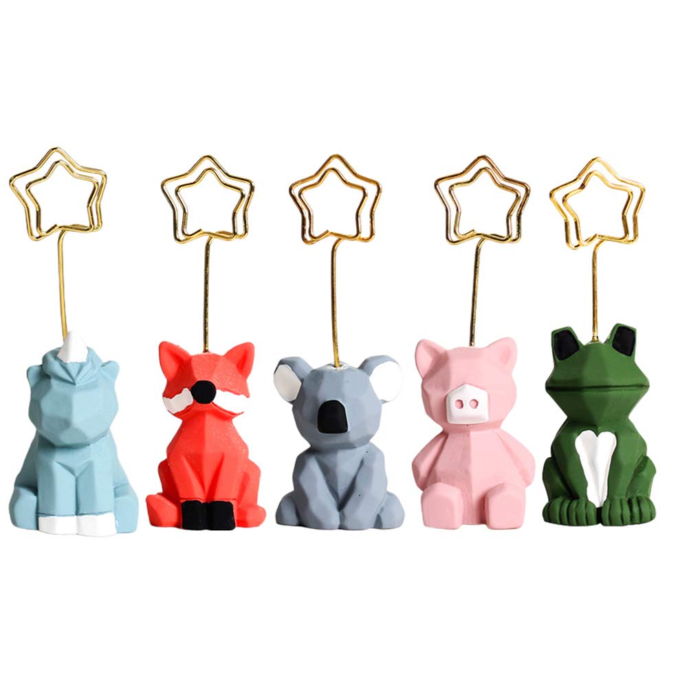 Amosfun Stylish Desktop Message Holders & Creative Card Clips - Perfect for Office Decor, Wedding Favors, and Party Decorations