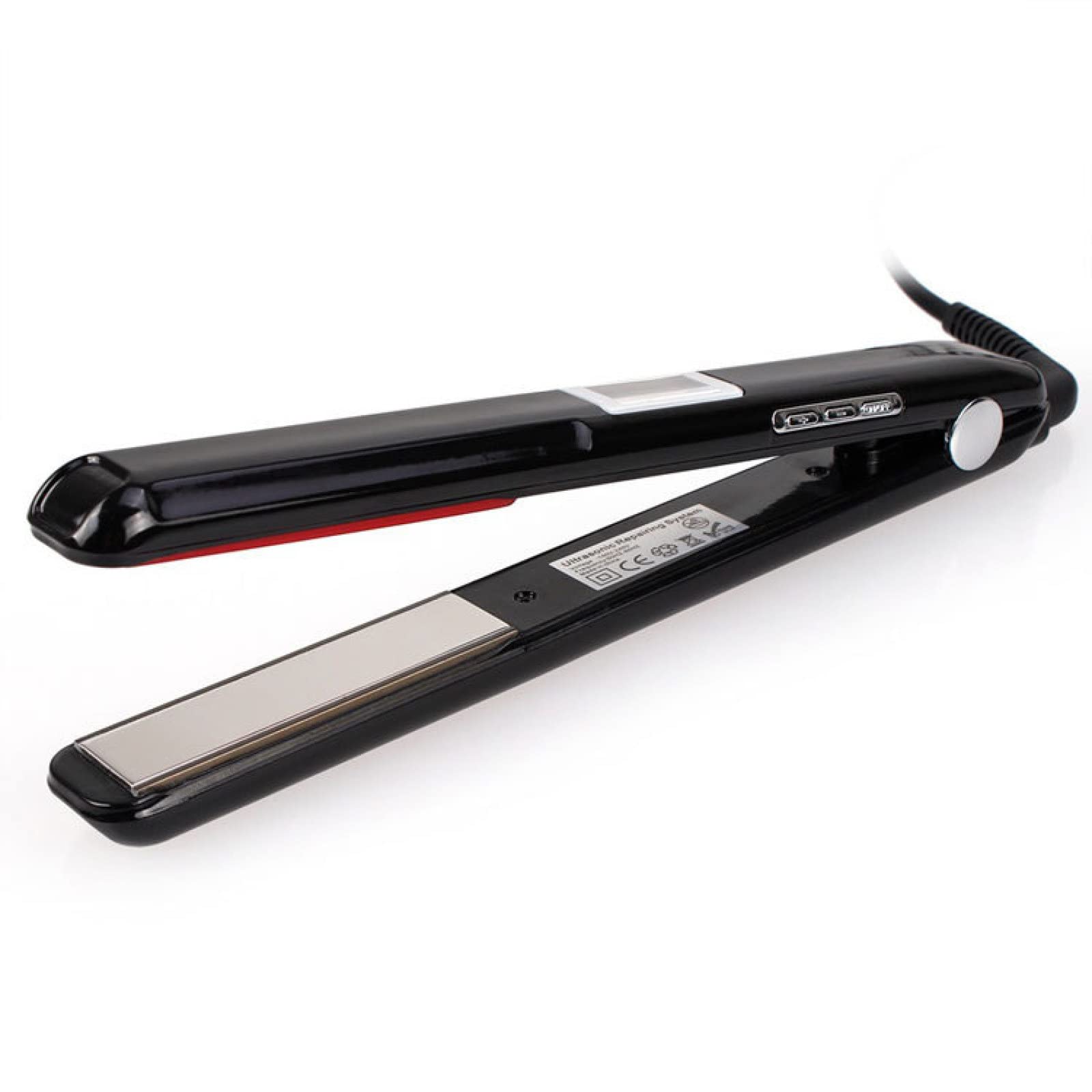 Professional Hair Straightener for Women - Electric Flat Iron with Ultrasonic Care & Infrared Technology, Black | Perfect for Salon Styling, Home Use & Travel