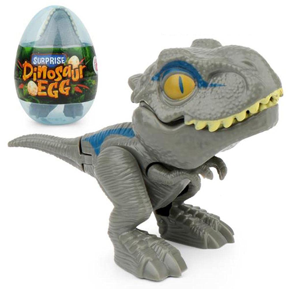 Osuner Dinosaur Finger Biting Toys - 12 Pack Movable Joint T-Rex Dinosaur Figures with Eggs - Fun Stress Relief & Party Favor Gifts for Kids, Birthday, Christmas (Great for Classroom Rewards & Pretend Play)