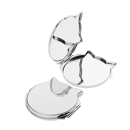 Portable Double Folding Makeup Mirror - Compact Travel & Purse Mirror for On-the-Go Touch Ups