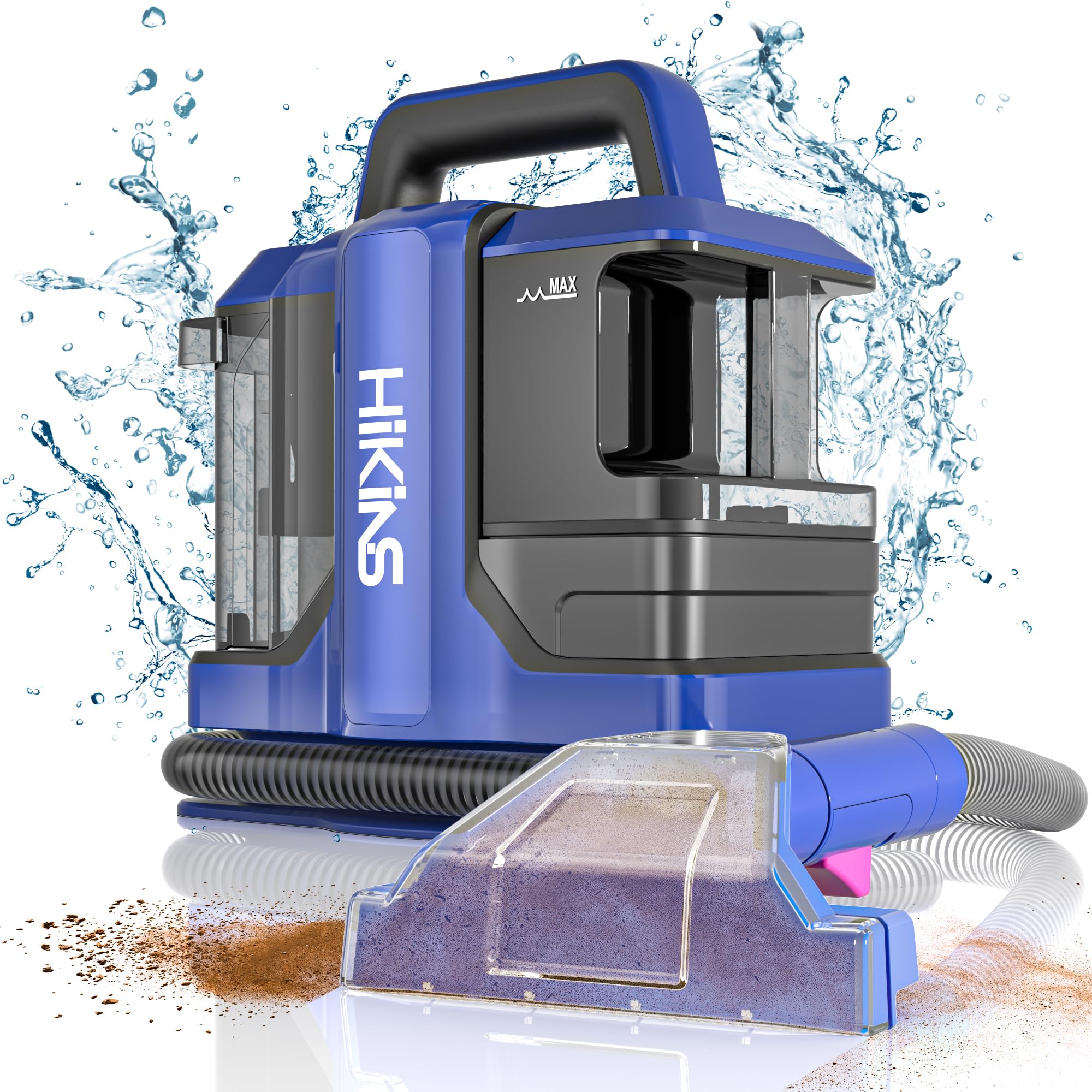 Powerful 450W Portable Carpet Cleaner Machine - 15Kpa Strong Suction for Deep Cleaning Stains on Carpets, Upholstery, Pet Hair, Stairs, Car Seats & Couches | Ideal for Home, Office & Auto Interior Spot Cleaning