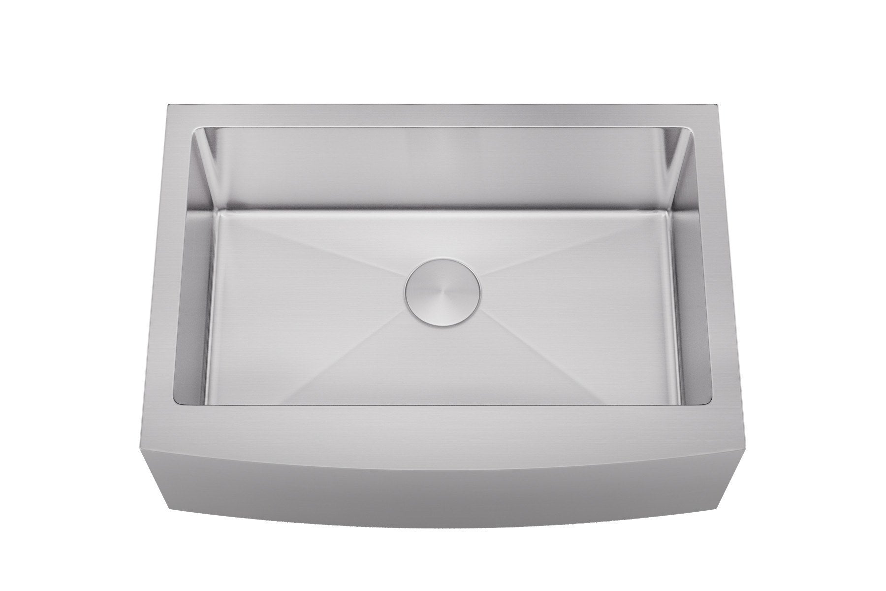 Allora USA KH 3021F R15 30x21x10 Undermount Farmhouse Single Large Bowl Stainless Steel Kitchen Sink - Perfect for Modern Farmhouse & Rustic Kitchen Designs