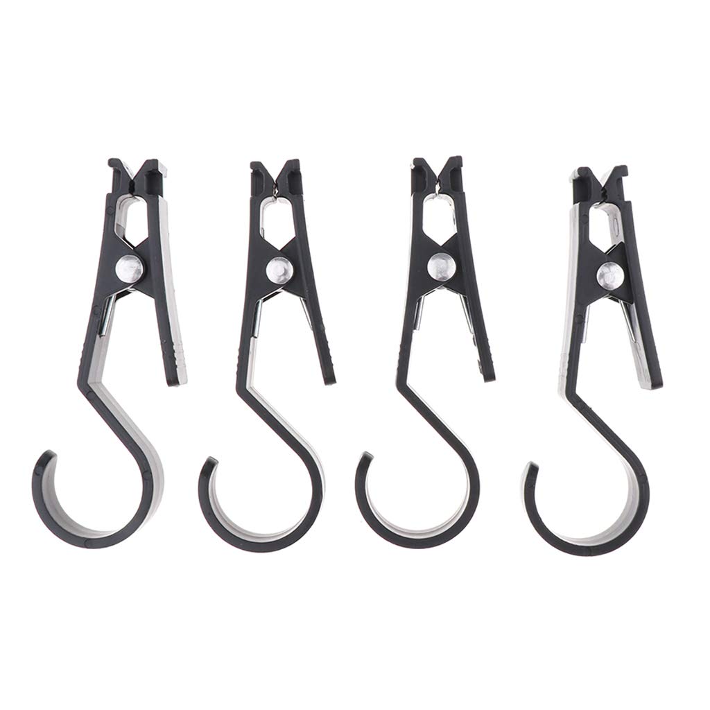 Newmind 4-Pack Camping Tent Awning Clips - Heavy Duty Hooks for Towels, Cups & Gear - Perfect for Outdoor Adventures, Hiking, and Beach Trips