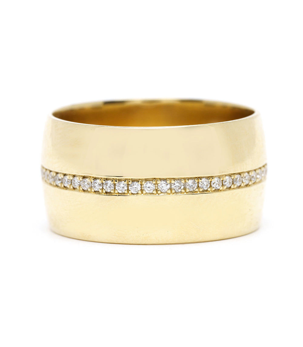 11mm Cigar Wedding Band Ring - Unique Engagement Ring for Men & Women - Perfect for Weddings, Anniversaries & Special Occasions
