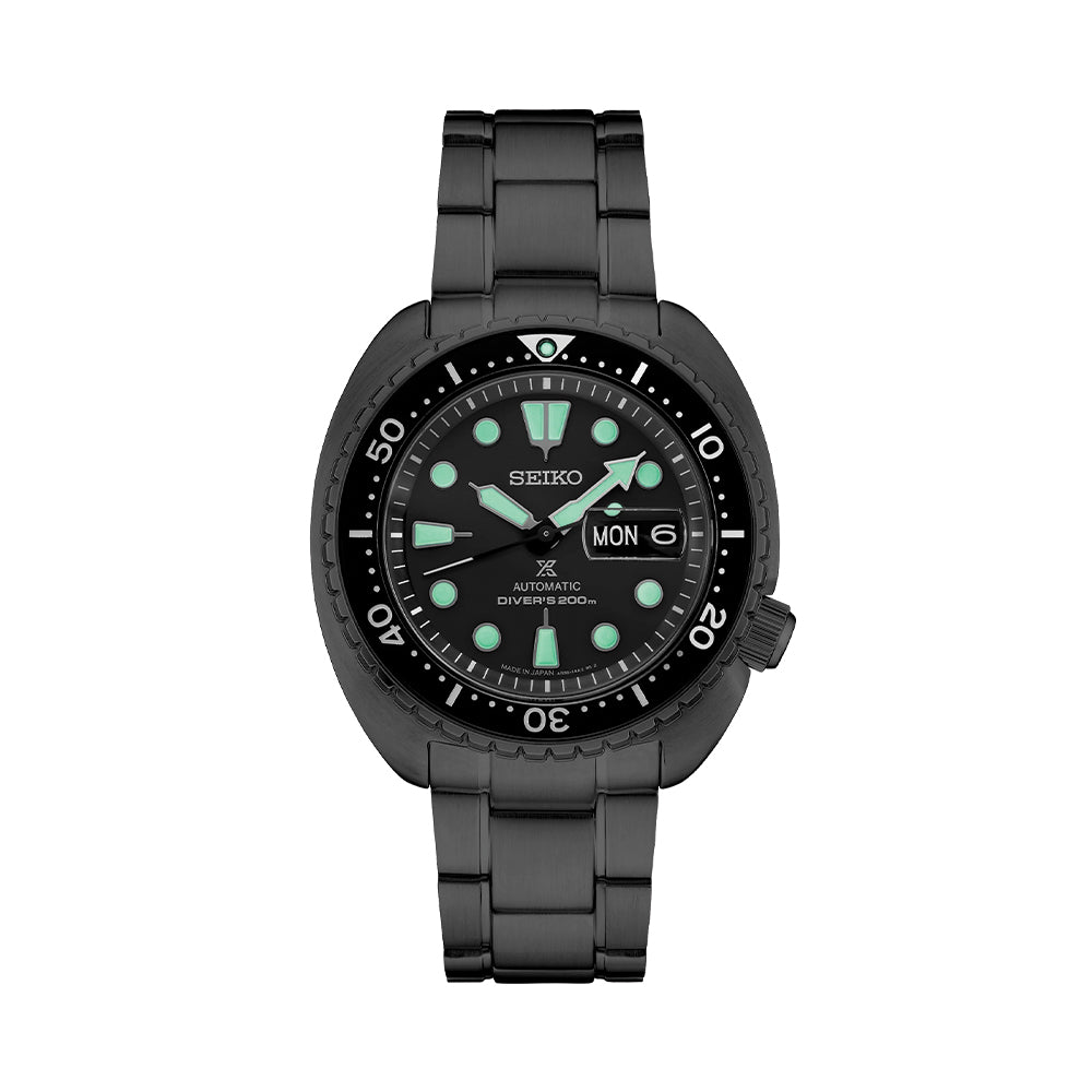 Seiko SRPK43 Prospex Black 45mm Automatic Dive Watch with Dark Grey Dial & Stainless Steel Bracelet - Perfect for Scuba Diving, Water Sports, and Everyday Wear