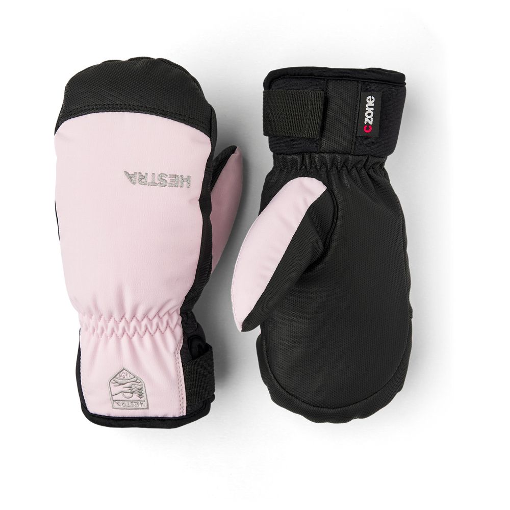 Hestra Ferox Primaloft Kids Ski Mittens - Warm Waterproof Winter Gloves for Boys & Girls, Pink (32991) - Perfect for Snowboarding, Sledding & Cold Weather Activities