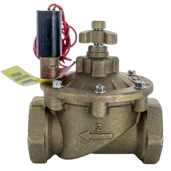 Hunter IBV201GFS 2 Inch Brass Globe Valve with Filter Sentry - Durable Water Flow Control for Plumbing, Irrigation & Industrial Systems