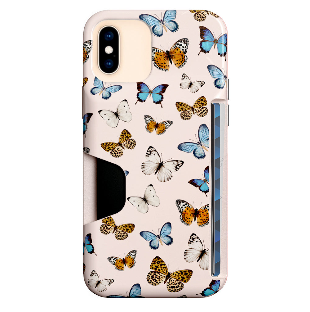 Butterfly Pattern iPhone Wallet Case with Card Holder - Slim Protective Cover for iPhone 12/13/Pro/Max - Perfect for Everyday Use, Travel & Shopping