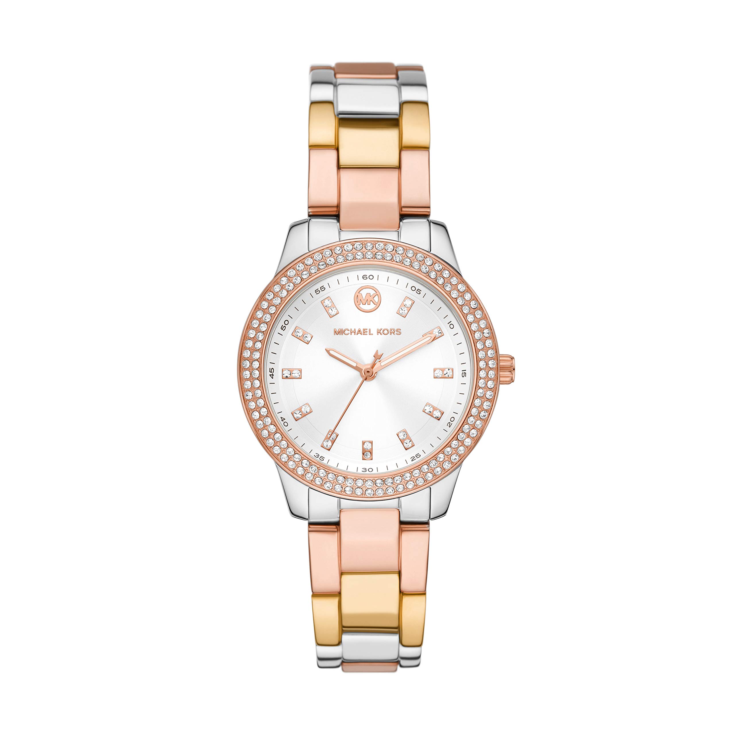 Michael Kors Women's Tibby Stainless Steel Quartz Watch with Leather Strap - Elegant Dress Watch for Women, Perfect for Office, Party & Everyday Wear