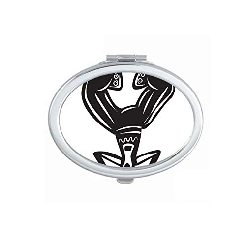 DIYthinker Portable Foldable Double-Sided Hand Mirror for Makeup - Dance Outline Celebrate Mexico Mexican Design - Perfect for Travel, Cosmetics, and Home Decor