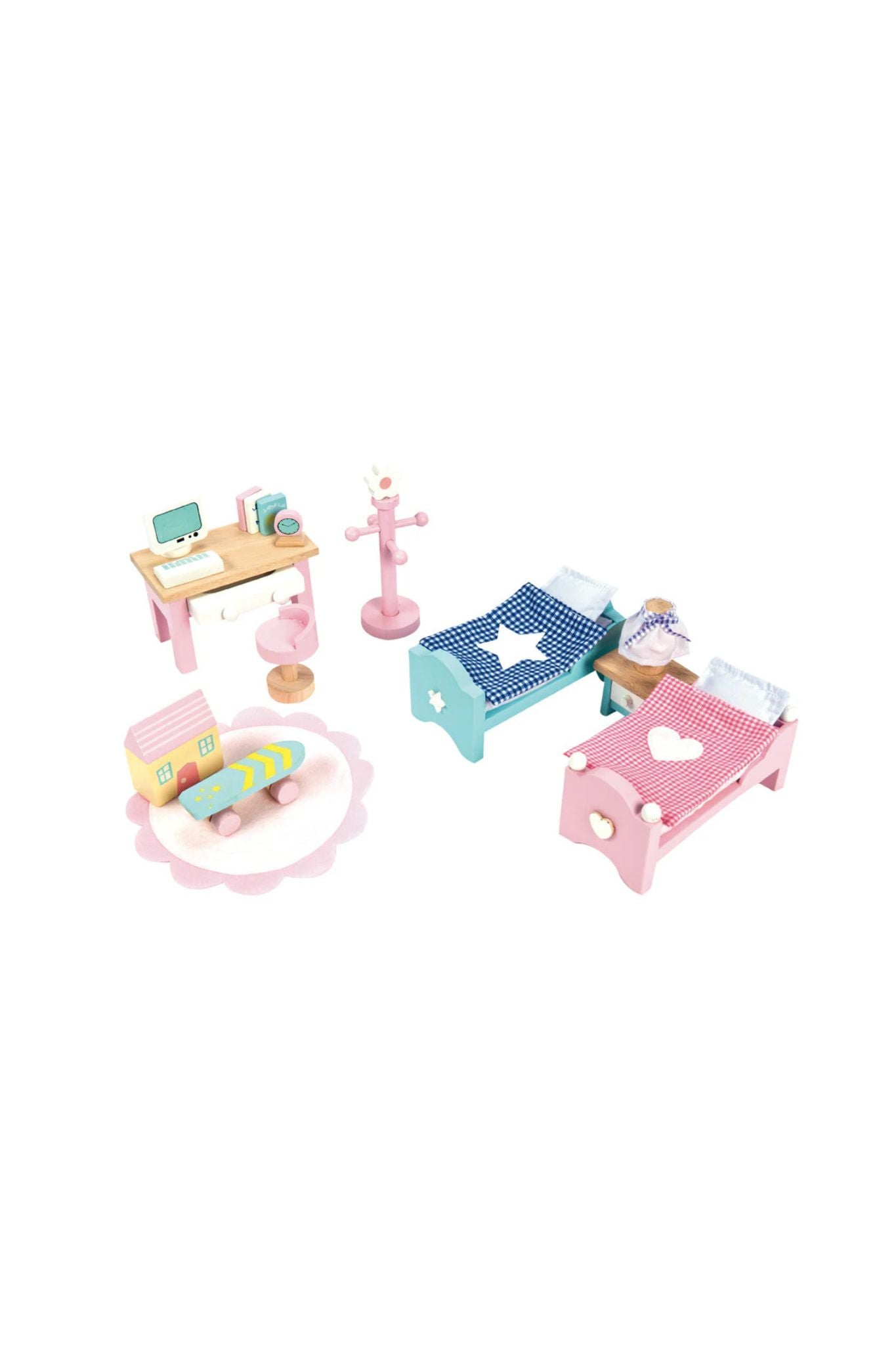 Wooden Doll House for Kids - Miniature Playhouse Toy for Girls & Boys Ages 3+ | Perfect for Pretend Play, Bedroom Decor & Early Childhood Development
