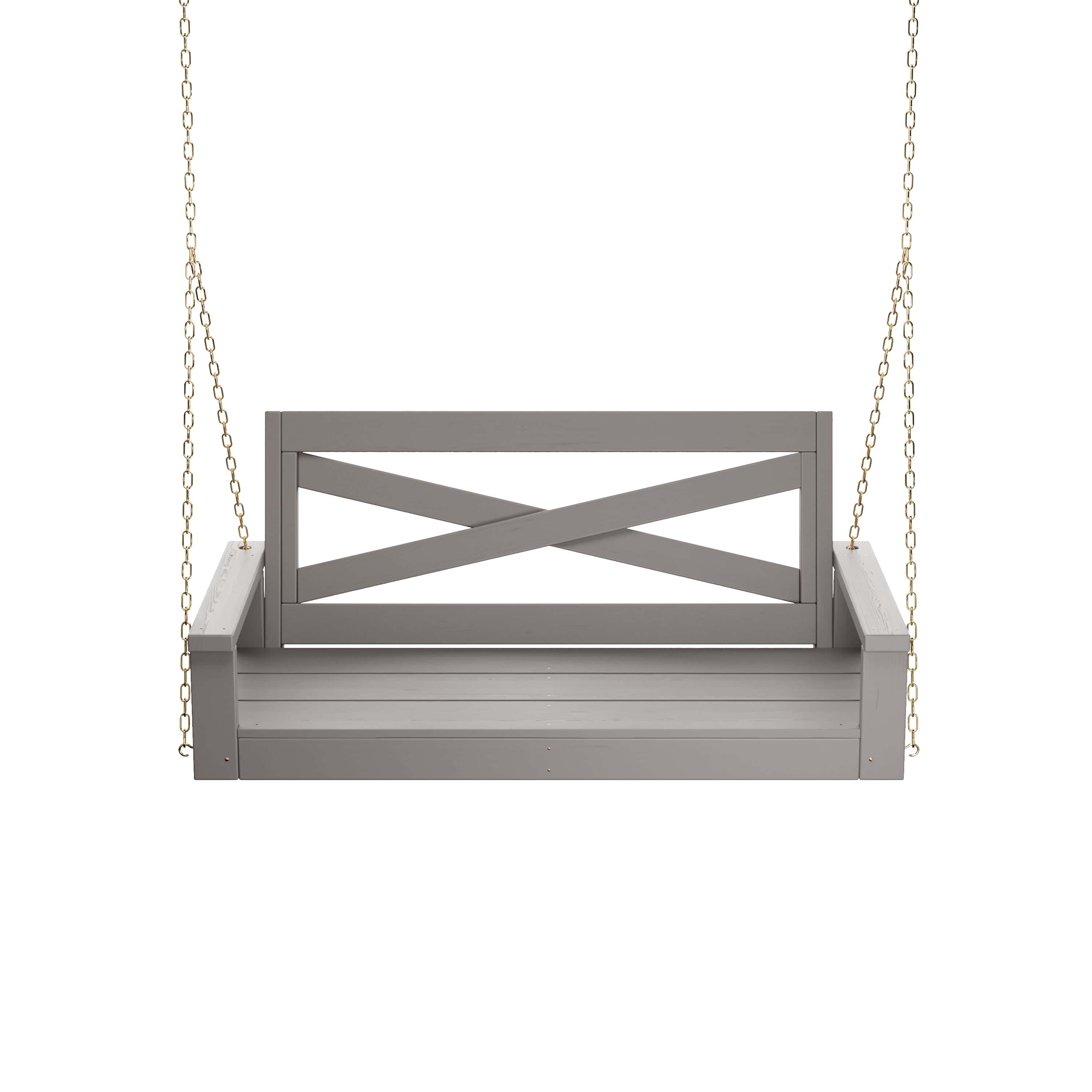 Amish Heavy Duty 700 Lb Capacity 4 Foot Porch Swing - Dovetail Grey | Outdoor Patio, Garden & Backyard Relaxation