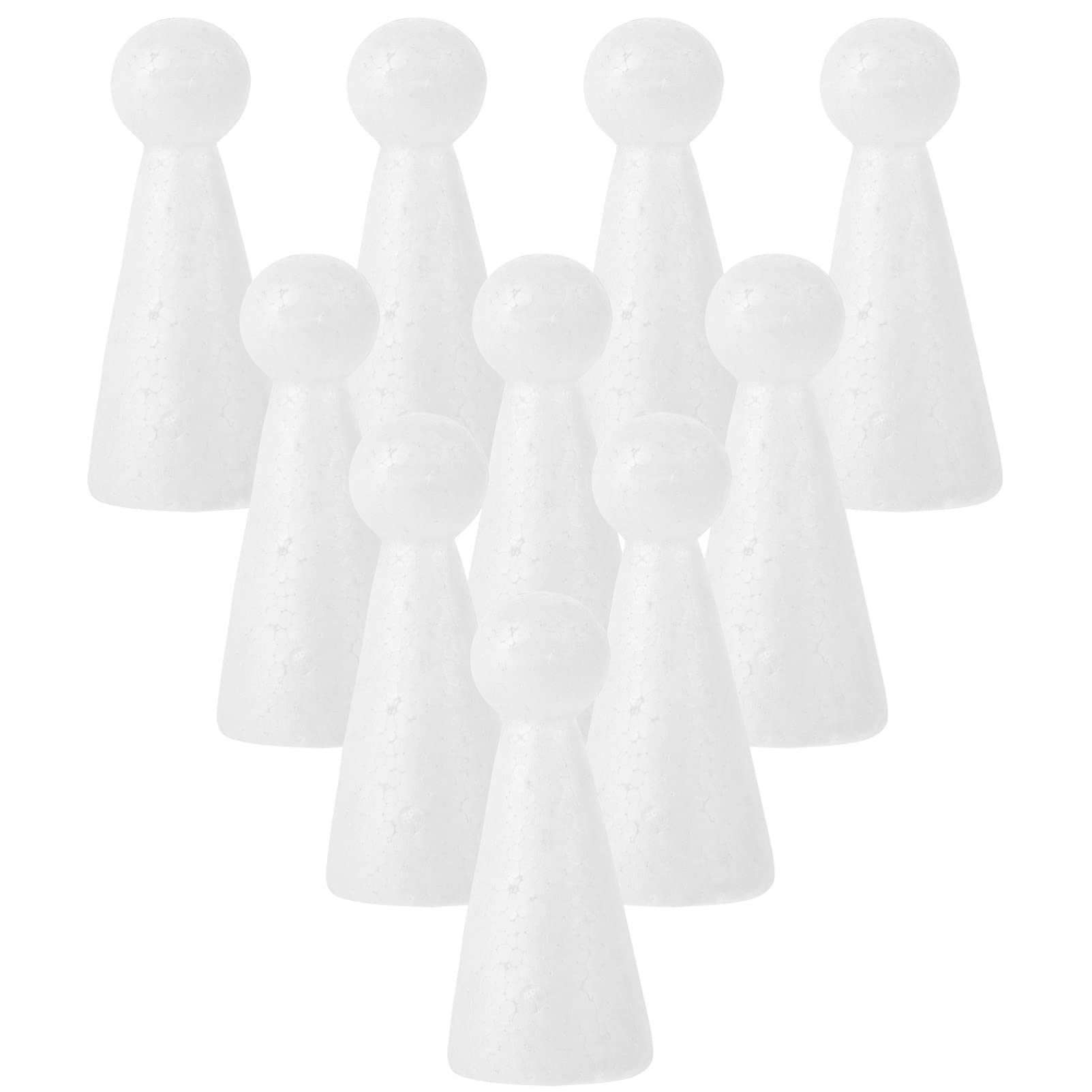 YARDWE 10pcs Christmas Snowman Ornaments - White Polystyrene Foam Balls for DIY Crafts, Xmas Decorations & Holiday Party Favors - Perfect for Tree Decor, Gift Toppers & Winter Craft Projects