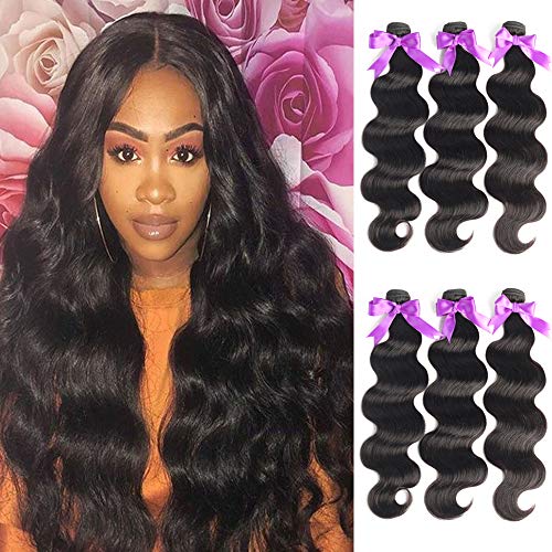 Beaudiva 100% Unprocessed Brazilian Virgin Human Hair Extensions - 3 Bundles Body Wave (22 24 26 Inch) for Natural Look & Styling | Perfect for Daily Wear, Parties & Special Occasions