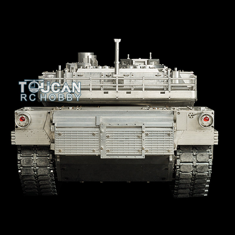 1/8 Scale Henglong 1239MM Full Metal M1A2 Abrams RTR RC Tank - 360° Rotating Turret, Smoke Unit, Barrel Recoil, Battery Sound System | Ready-to-Run Remote Control Military Tank for Outdoor Battles & Collection Display