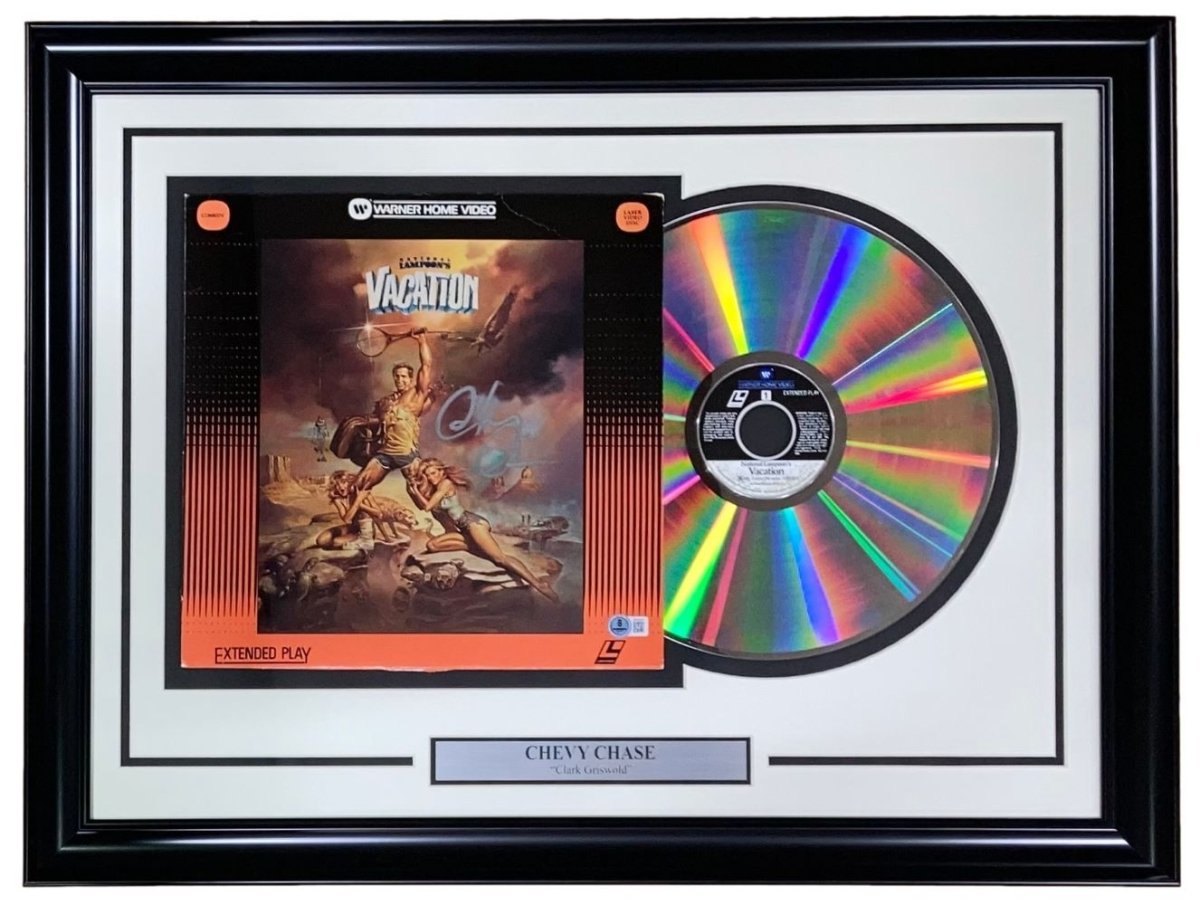 Chevy Chase Autographed Framed National Lampoon's Vacation Vinyl Record Album - Collectible Memorabilia for Movie Fans & Home Decor