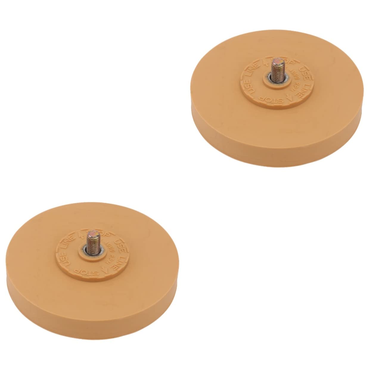 DOITOOL 2-Pack 4-Inch Belt Pulley Labeling Stickers - Pneumatic Tools Wheel Stickers, Adhesive Remover Wheel, Eraser Removal Wheel Kit, Pinstripe Eraser Wheel, Glue Removal Wheel Set for Car Detailing & Decal Removal