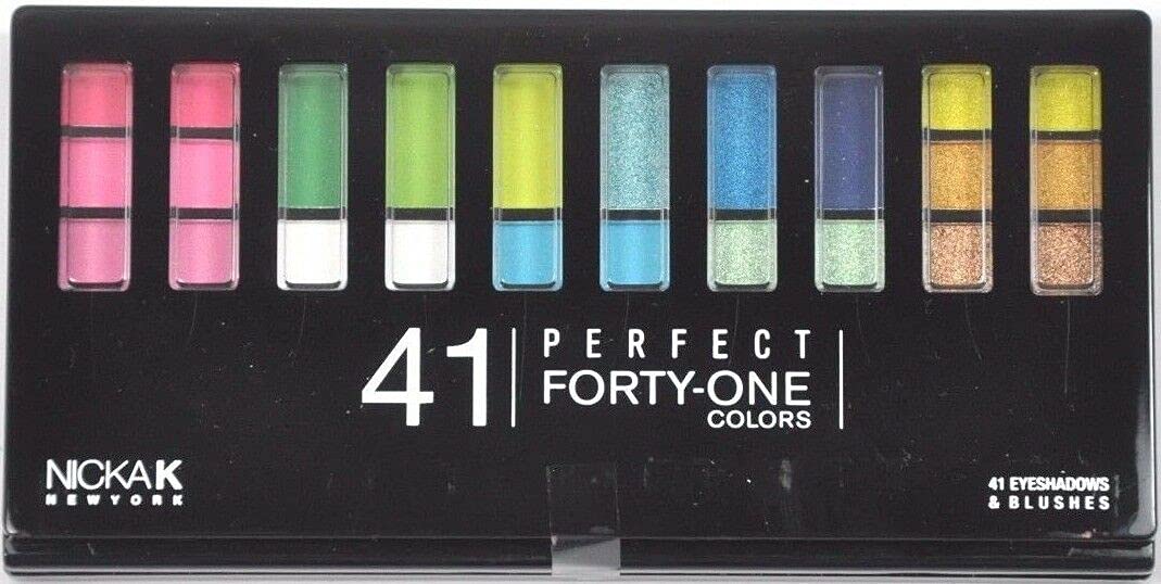 Nicka K New York 41-Color Perfect Eye Shadow Palette - AP016 | Long-Lasting Pigmented Makeup for Day & Night Looks