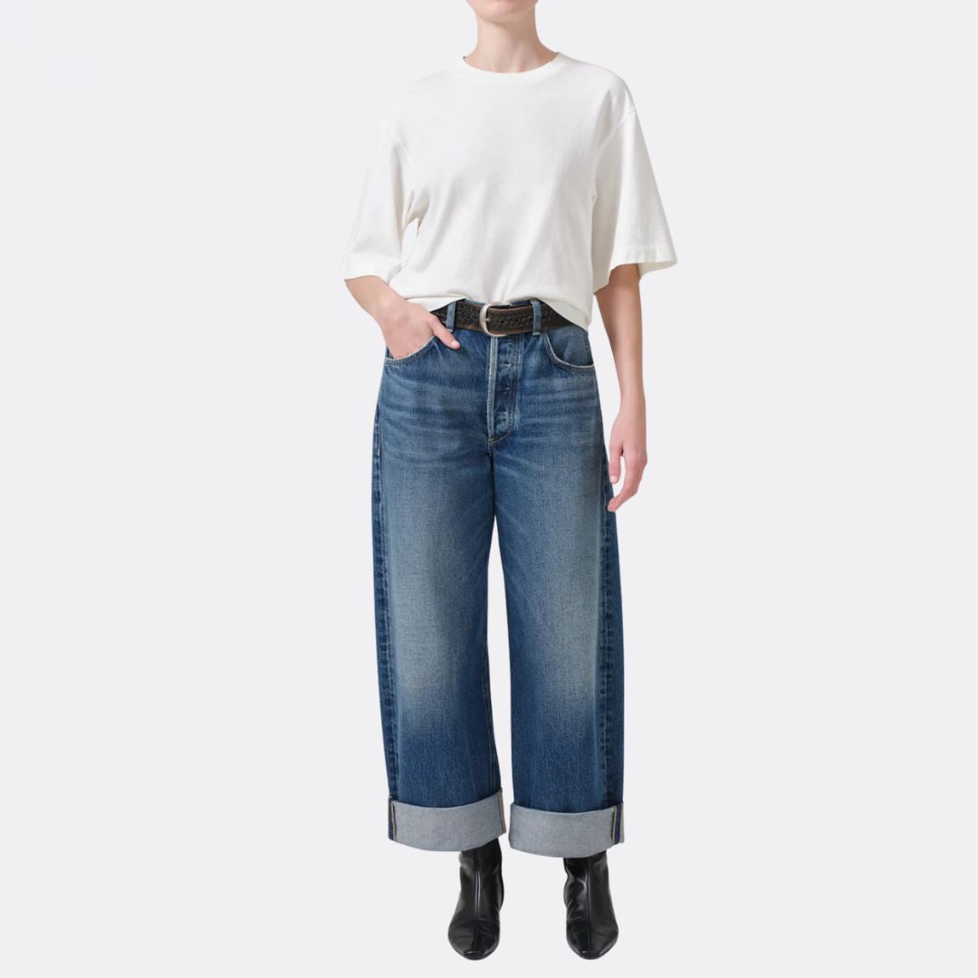 Ayla Baggy Cuffed Crop Sweatpants for Women - Casual High Waisted Joggers with Elastic Ankles | Perfect for Yoga, Lounge & Streetwear Outfits