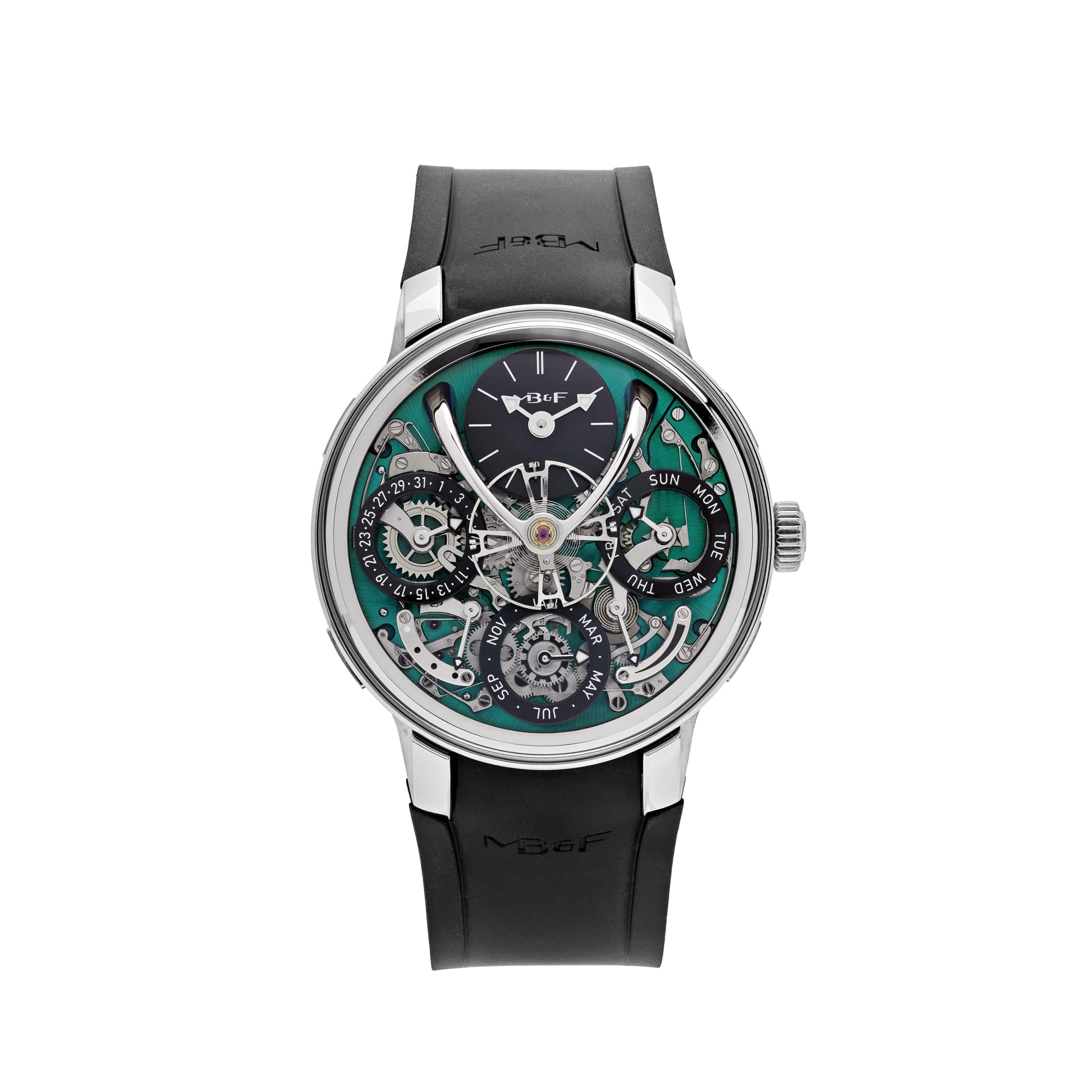 MB&F Legacy Machine Perpetual 07.T.GU Evo Green Titanium Watch (2023) - Luxury Automatic Timepiece for Men, Collector's Edition - Perfect for Business Meetings, Special Occasions & Watch Enthusiasts