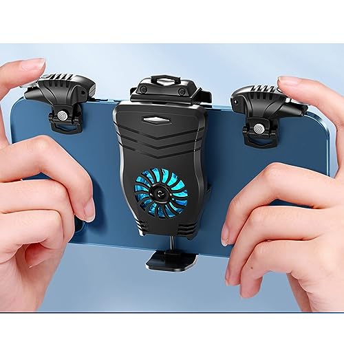 Cuifati Phone Cooler Fan with Game Controller Triggers - 4-Speed Cooling Radiator for Mobile Gaming - Perfect for PUBG, Call of Duty & Fortnite Battle Royale