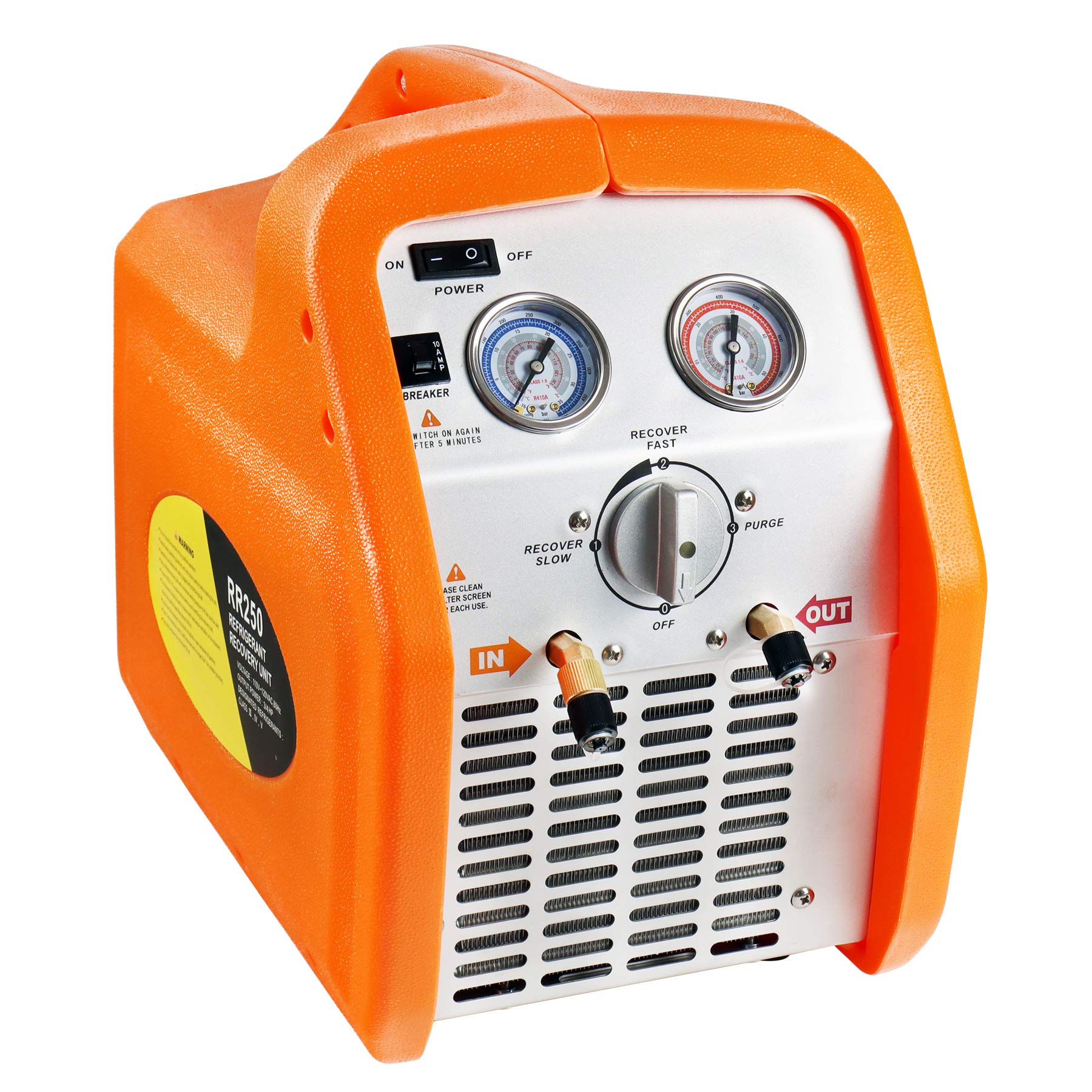 JIFETOR Portable AC Refrigerant Recovery Machine - 3/4HP Oil-Free Compressor for Recycling Liquid & Vapor Refrigerant | Automotive AC & HVAC System Maintenance Tool | Ideal for Car Repair Shops & Home HVAC Service