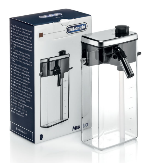 De'Longhi Prima Donna Milk Frother Jug - Stainless Steel Milk Frother for Lattes, Cappuccinos & Hot Chocolate - Perfect for Coffee Shops, Home Baristas & Espresso Machines