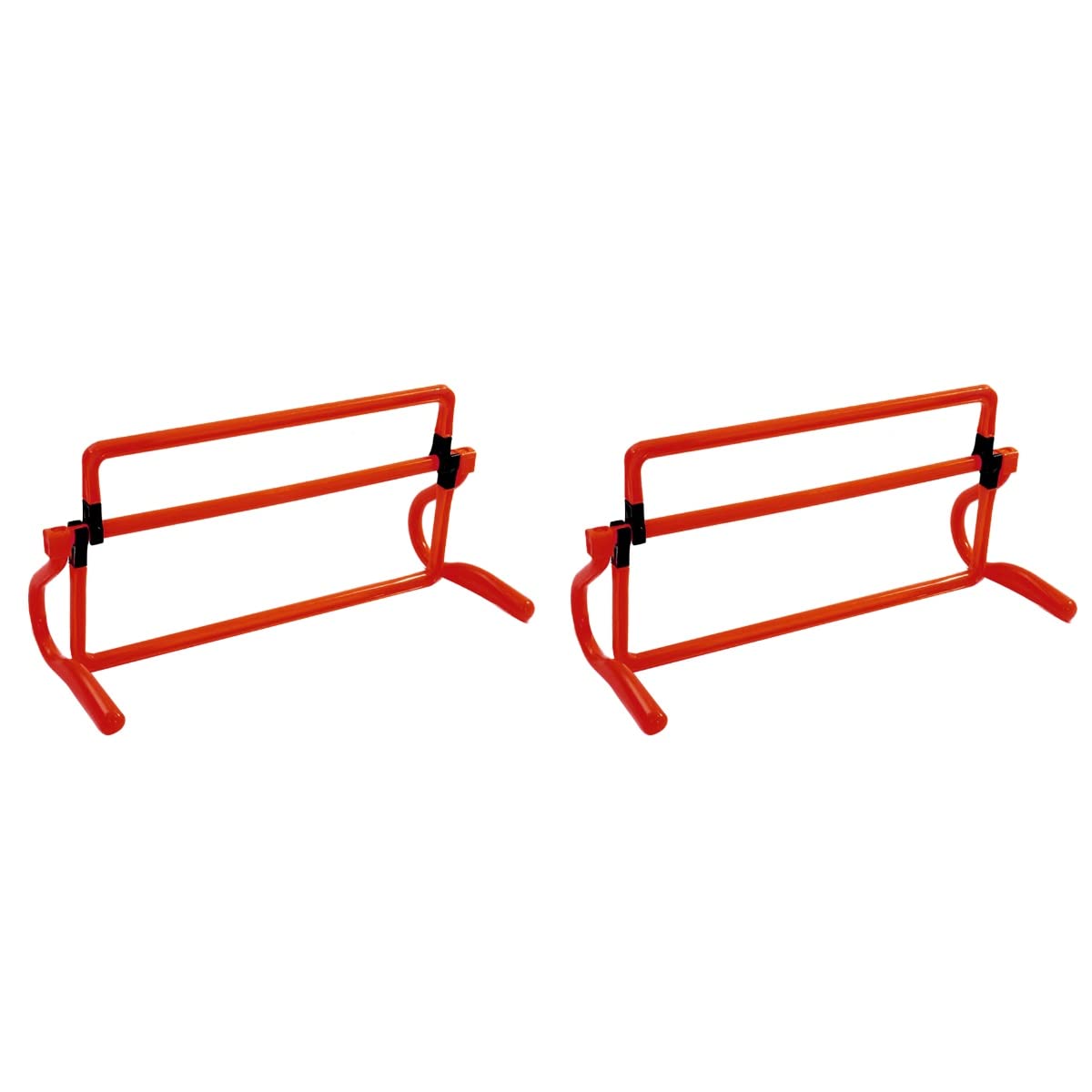 PRETYZOOM 2-Pack Adjustable Agility Hurdles - Removable Soccer Football Training Equipment for Speed & Fitness - Portable Exercise Barriers for Indoor Outdoor Sports Drills (Red) - Perfect for Athletes, Kids & Team Practices