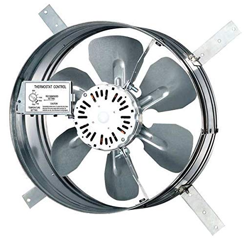 1220 CFM Gable Mount Attic Fan - 120V Heavy Duty Ventilation Fan for Home Cooling & Air Circulation - Perfect for Attics, Garages, and Workshops
