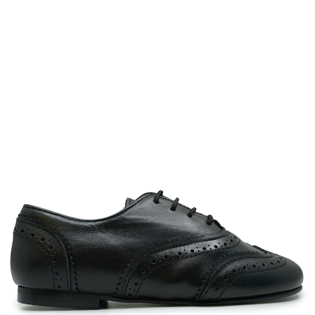 Sonatina Black Wingtip Oxford Shoes for Men - Classic Formal Dress Shoes for Business, Wedding & Office - Comfortable Leather Oxfords for Professional & Special Occasions