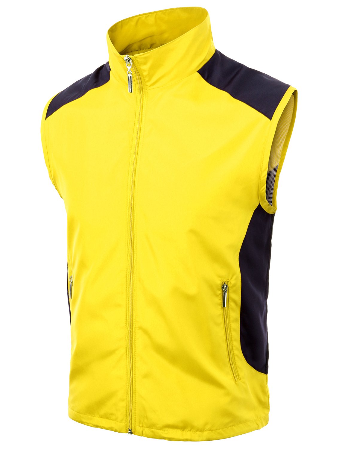 2-Tone All-Weather Waterproof Reflective Safety Vest for Outdoor Work, Cycling & Running - High Visibility Windproof Work Vest for Construction, Jogging & Night Activities