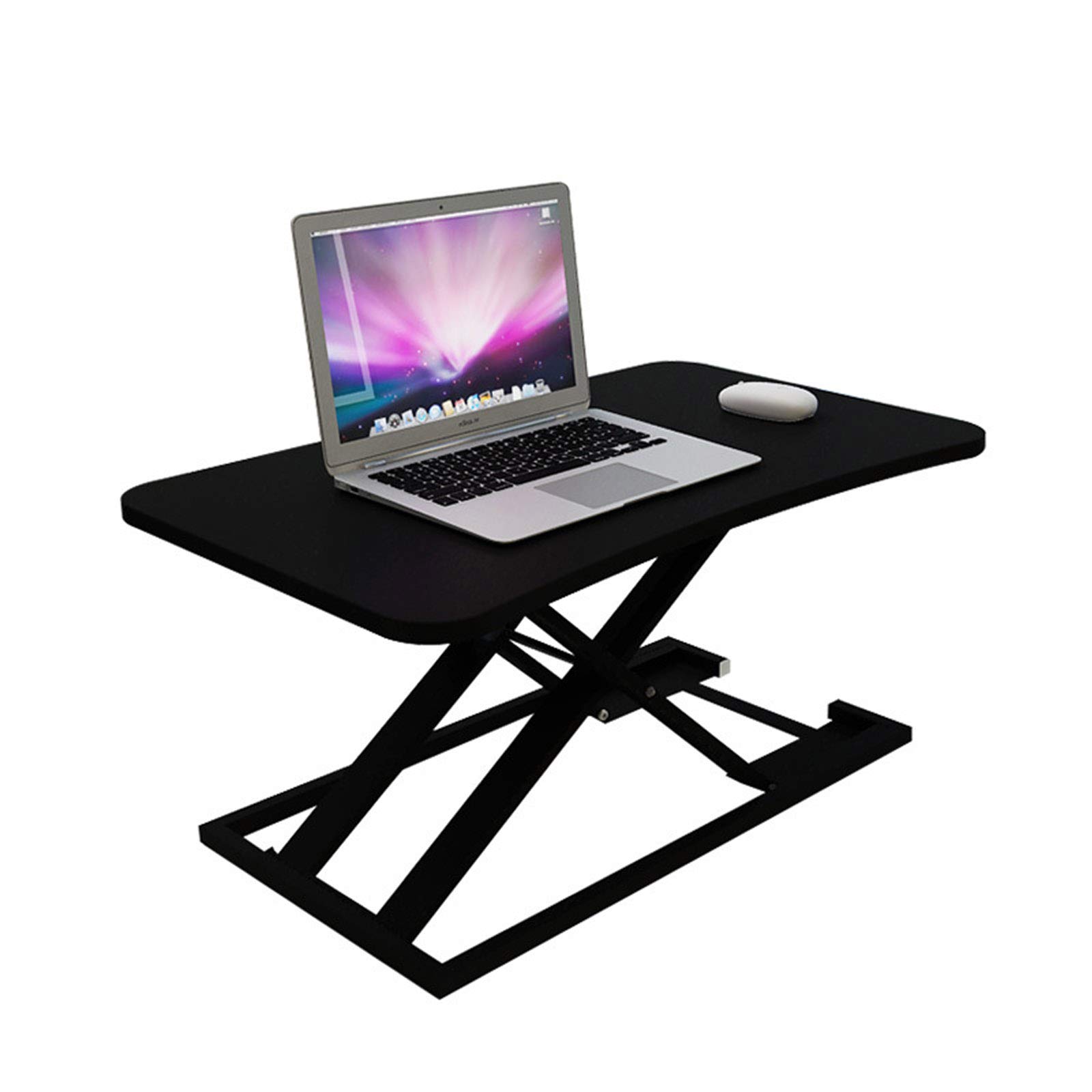 LIQIANG Adjustable Height Standing Desk Converter - Ergonomic Sit Stand Workstation for Dual Monitor & Laptop - Home Office Computer Desk Riser for Better Posture (Work From Home & Office Use)
