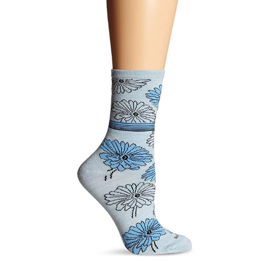 Goodhew Women's Posey Pop Socks - Soft Chambray Crew Socks for Women | Comfortable Casual & Work Socks for Everyday Wear, Office, Yoga & Lounge