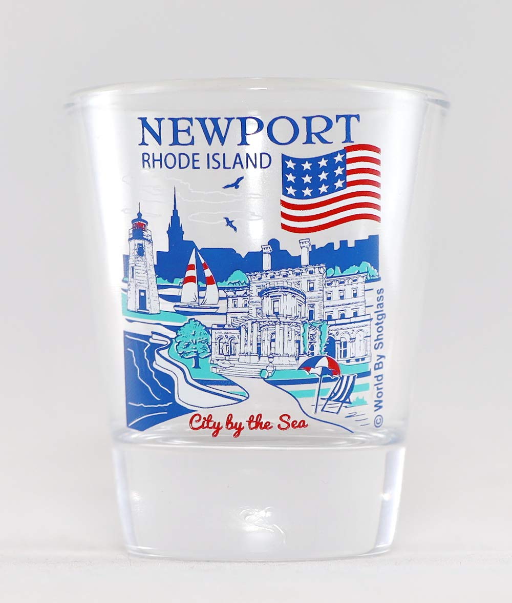 Newport Rhode Island Shot Glass - Great American Cities Collection - Perfect for Souvenirs, Gifts & Barware