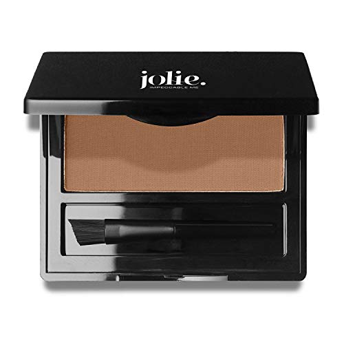 Jolie Brush on Brow Pressed Eyebrow Powder - Copper Blonde | Natural-Looking Eyebrow Filler for Thin or Sparse Brows | Waterproof & Long-Lasting | Perfect for Daily Makeup & Special Occasions