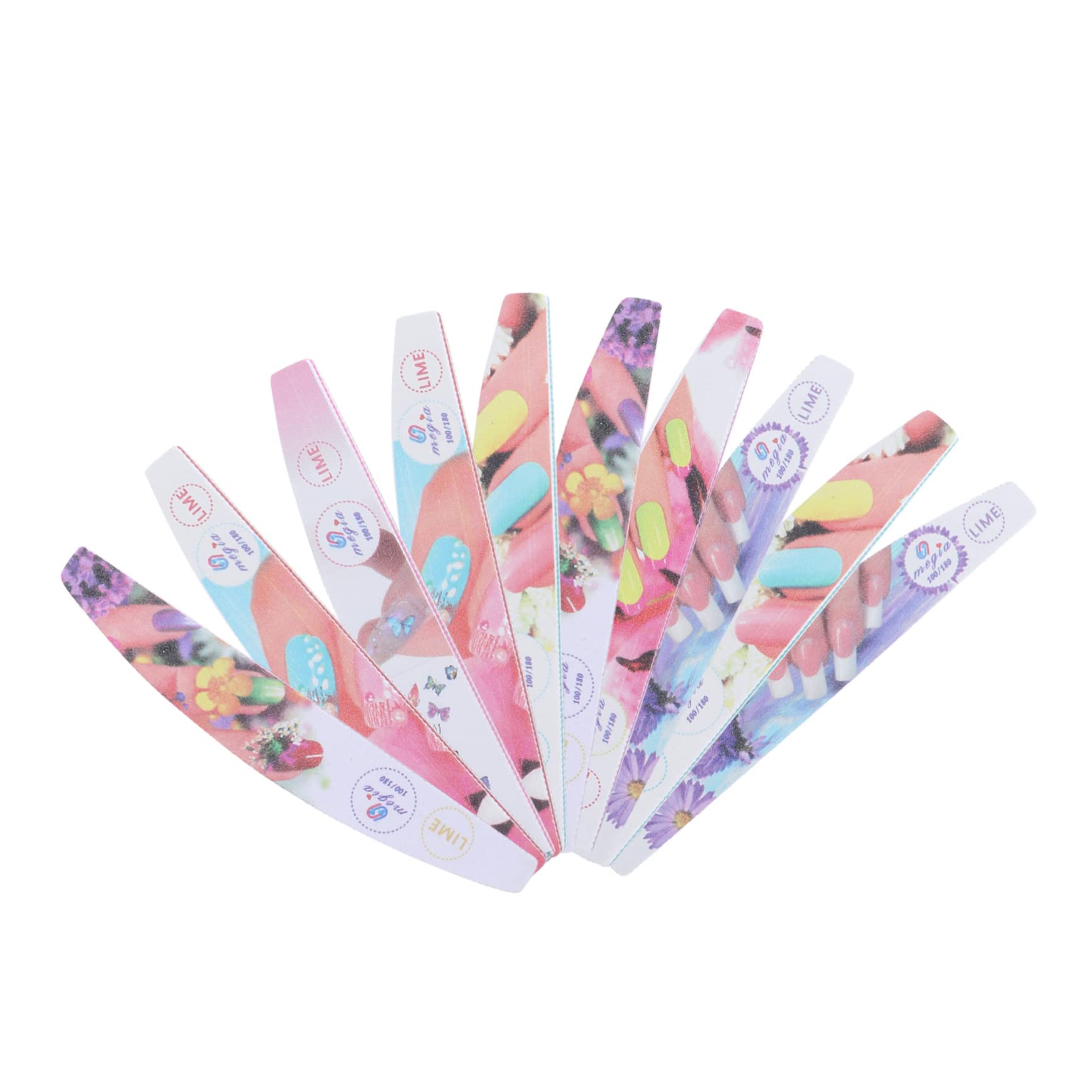 FRCOLOR 10pcs Professional Nail File Buffer Set - Emery Boards, Nail Shaping & Manicure Tools for At-Home Pedicure & Salon Nail Care - Perfect for DIY Nail Art, Gel Polish Prep & Nail Repair